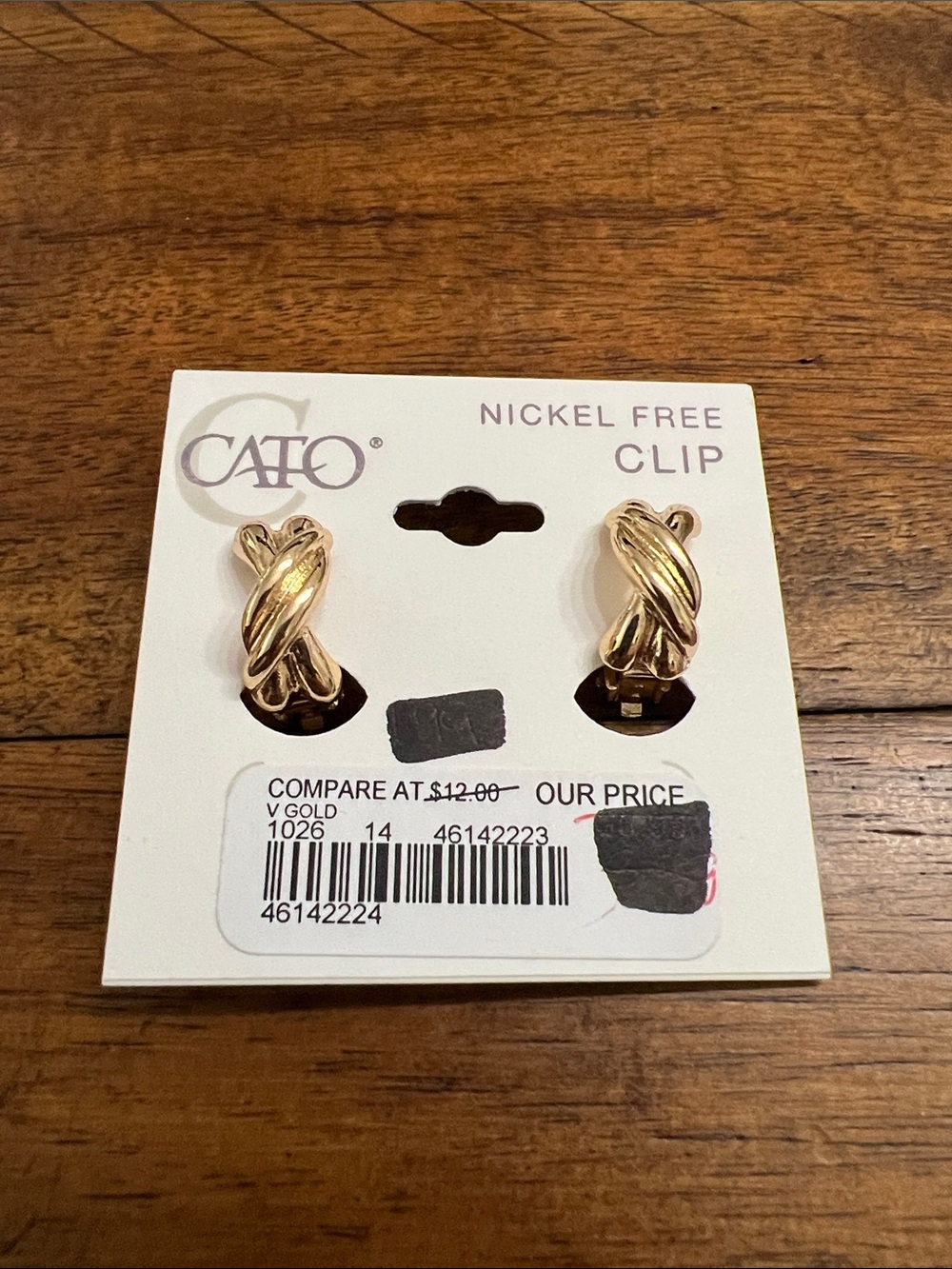 Cato Gold-Tone Twisted Clip Earrings